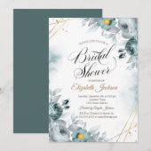 Invitation Fête de mariage Chic Green Roses (Devant / Derrière)