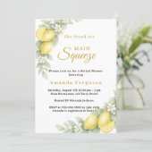 Invitation Fête de mariage citronnée, fête d'été (Debout devant)