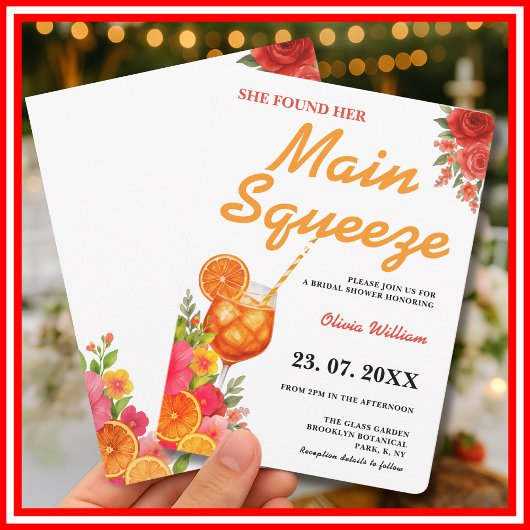 Invitation Fête de mariage Citrus Main Squeeze