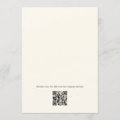 Invitation Fête de Mariage Code QR Nouveau Chapitre Commence (Dos)