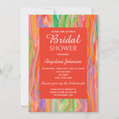 Invitation Fête de mariage corail (Devant)
