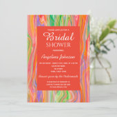 Invitation Fête de mariage corail (Debout devant)