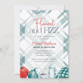 Invitation Fête de mariage cosy Flannelle & Fizz (Devant)