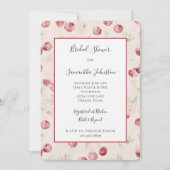 Invitation Fête de mariage Cream Red Cherries (Devant)