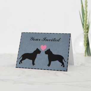 Invitation Fête de mariage d'amour de Pitbull