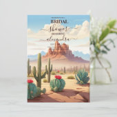 Invitation Fête de mariage dans le désert de cactus de l'Oues (Debout devant)