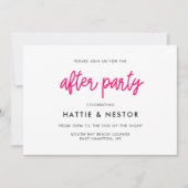 Invitation Fête de mariage d'après-calligraphie moderne (Devant)