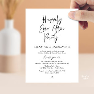 Invitation Fête de Mariage d'aujourd'hui, Jour de Mariage Heu