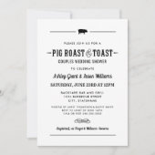 Invitation Fête de mariage de couples noirs avec rôti de porc (Devant)