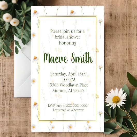 Invitation Fête de mariage de Daisy