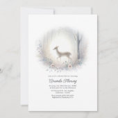 Invitation Fête de mariage de la forêt enchantée avec cerf (Devant)