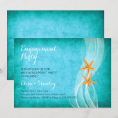 Invitation Fête de mariage de la paire de Starfish (Devant / Derrière)