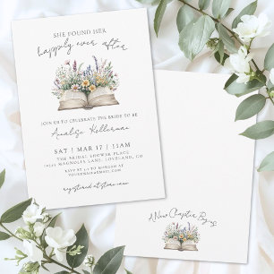 Invitation Fête de mariage de livre de fleur sauvage pour tou