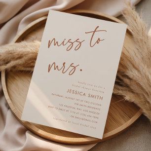 Invitation Fête de mariage de Mademoiselle à Madame Minimalis