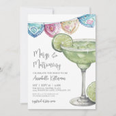 Invitation Fête de mariage de Margarita à l'aquarelle (Devant)