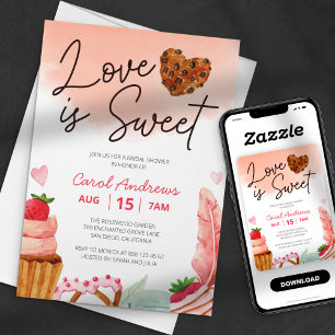 Invitation Fête de mariage d'eau douce et d'amour