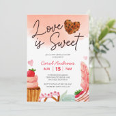 Invitation Fête de mariage d'eau douce et d'amour (Debout devant)