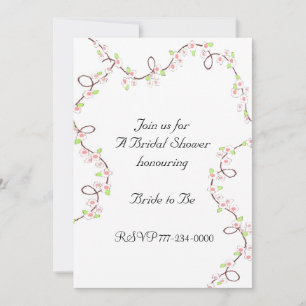 Invitation Fête de mariage délicate floraison