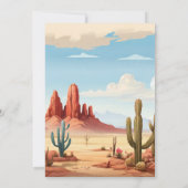 Invitation Fête de mariage Desert Cactus (Dos)