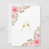 Invitation Fête de mariage élégante avec fard à joues doré et (Dos)