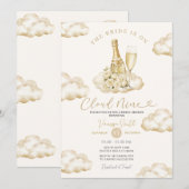 Invitation Fête de mariage élégante Champagne Cloud 9 (Devant / Derrière)