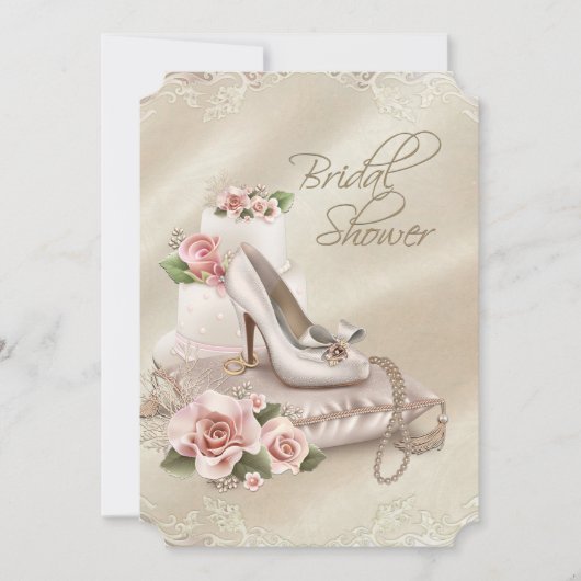 Invitation Fête de mariage élégante en ivoire (Devant)