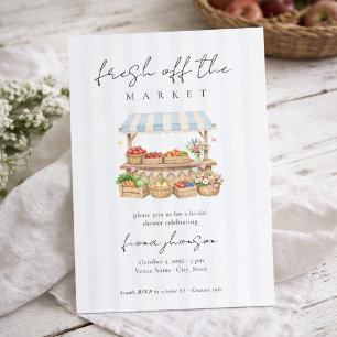 Invitation Fête de mariage élégante et fraîche sur le marché