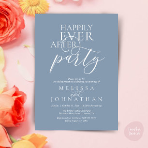 Invitation Fête de Mariage Élégante et Moderne, Happily Ever 