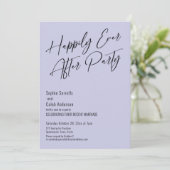 Invitation Fête de Mariage Élégante et Moderne Lavande (Debout devant)