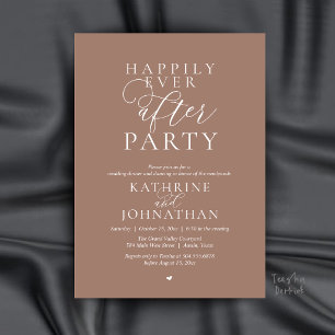 Invitation Fête de Mariage Élégante et Moderne, Pour Toujours