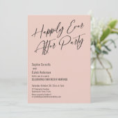 Invitation Fête de Mariage Élégante Moderne Rose Poudré (Debout devant)