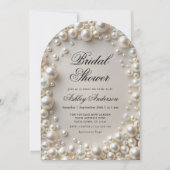 Invitation Fête de mariage élégante perles pastel (Devant)