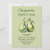 Invitation Fête de mariage élégante verte avec fruit parfait (Devant)