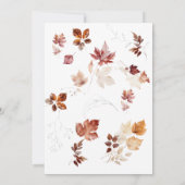 Invitation Fête de mariage en automne (Dos)
