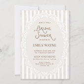 Invitation Fête de mariage en dentelle vintage (Devant)