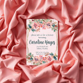 Invitation Fête de mariage en fleurs roses