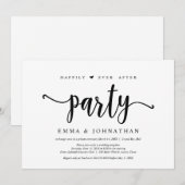 Invitation Fête de mariage en fuite, mariage en fuite (Devant / Derrière)