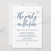 Invitation Fête de Mariage en Intime, La Fête Continue (Devant)