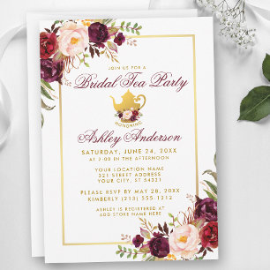 Invitation Fête de mariage en l'honneur de la mariée en Bourg