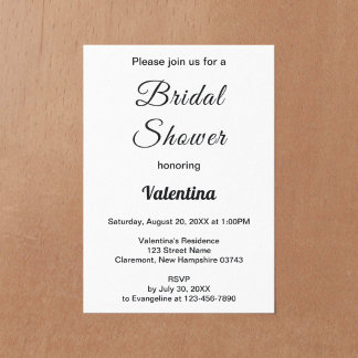 Invitation Fête de mariage en typographie noir et blanc