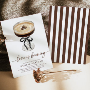 Invitation Fête de Mariage Espresso Martini L'Amour Est En Tr
