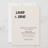 Invitation Fête de mariage et célébration de bonheur éternel (Dos)