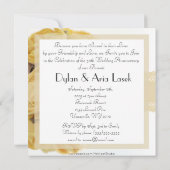 Invitation Fête de mariage et d'anniversaire de mariage avec  (Dos)