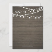 Invitation Fête de Mariage et d'Anniversaire de Mariage Bois (Dos)