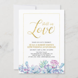 Invitation Fête de mariage et d'anniversaire de mariage Fleur