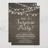 Invitation Fête de mariage et d'anniversaire de mariage surpr (Devant / Derrière)
