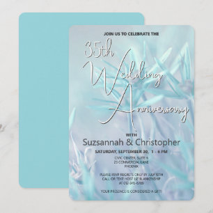 Invitation Fête de mariage et d'anniversaire de mariage Teal