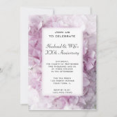 Invitation Fête de mariage et d'anniversaire d'hydrangea rose (Devant)