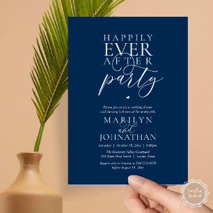 Invitation Fête de mariage et d'élopement « Joyeux à jamais »