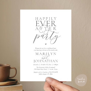 Invitation Fête de mariage et dîner de fugue amoureuse pour t